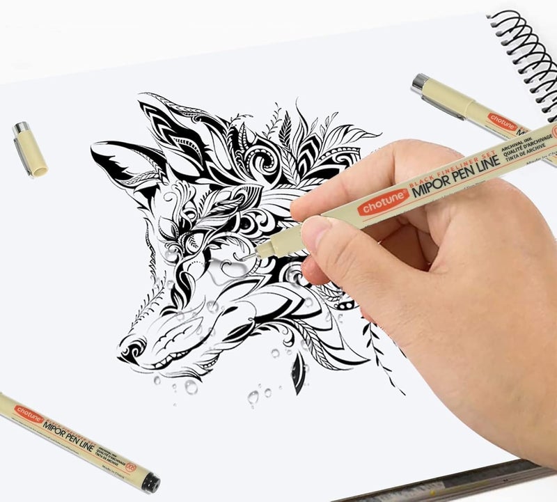 GETHPEN Micro Fineliner Set – 3 size Archival Ink pens for Technical Drawing, Anime & Sketching – Artists, Architects & Illustrators - Image 5